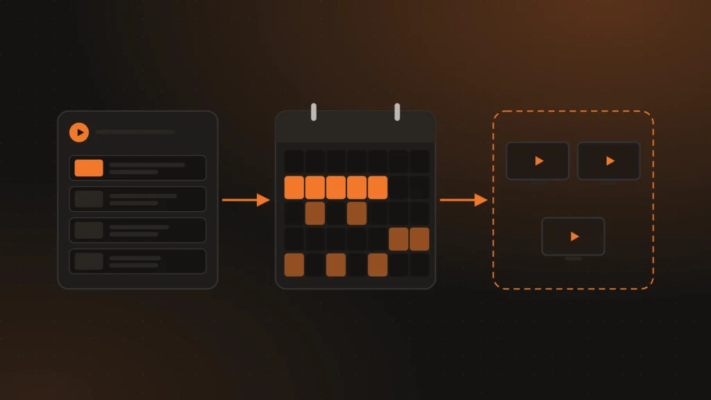 Playlists, horarios y grupos: cómo decide una API de señalización qué se reproduce ahora