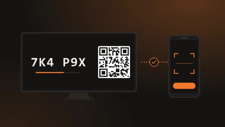 Emparejar pantallas con un código corto y un QR, sin contraseñas en la tele